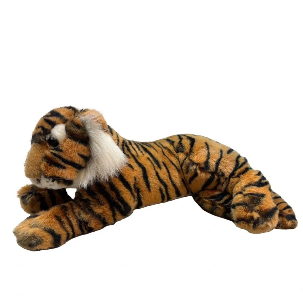 Vintage WEGO Tiger Plush‎ Stuffed Animal Korea Laying Jungle Cat 9115T